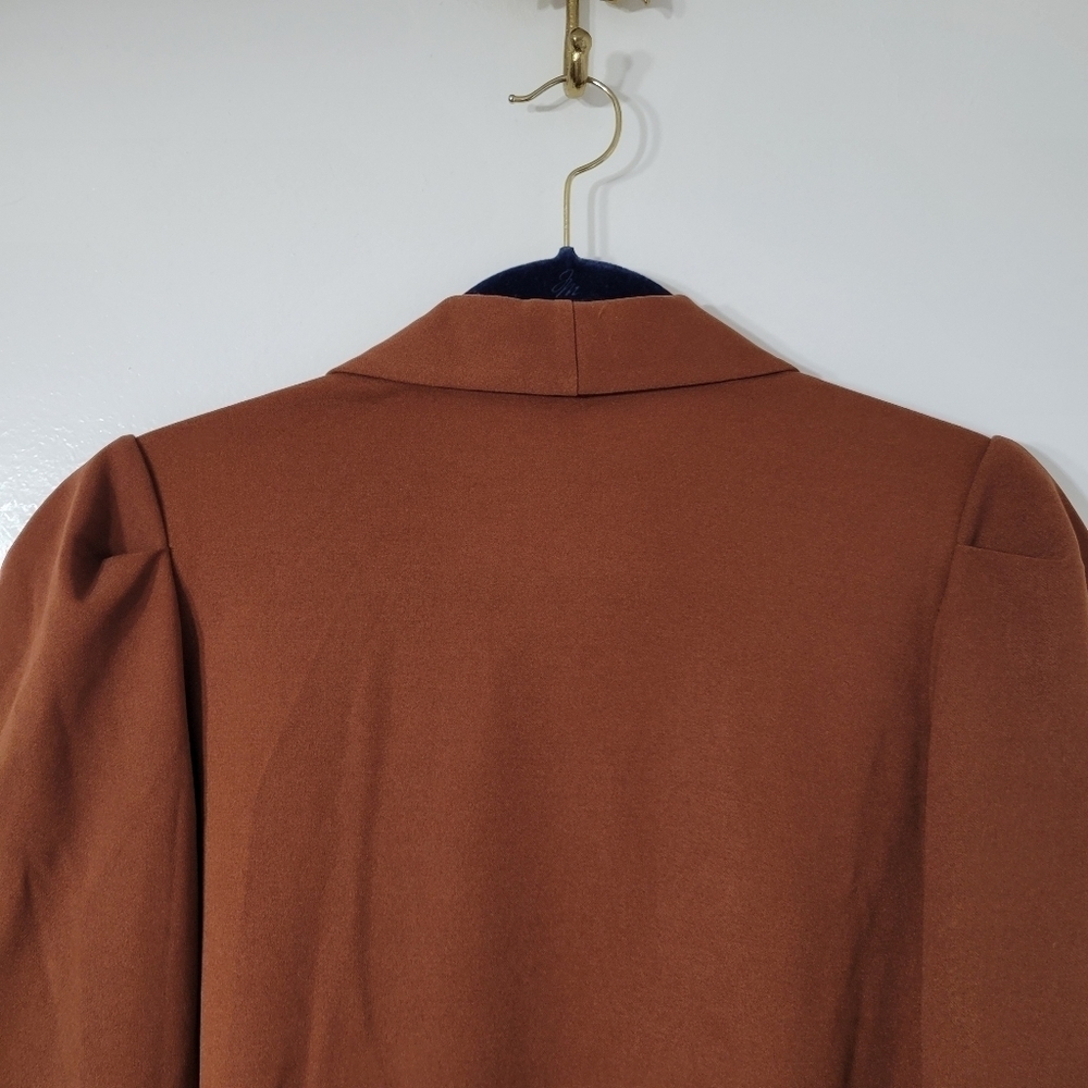 Andree by Unit Puff Sleeve Chestnut Brown Blazer Size S - Picture 6 of 11